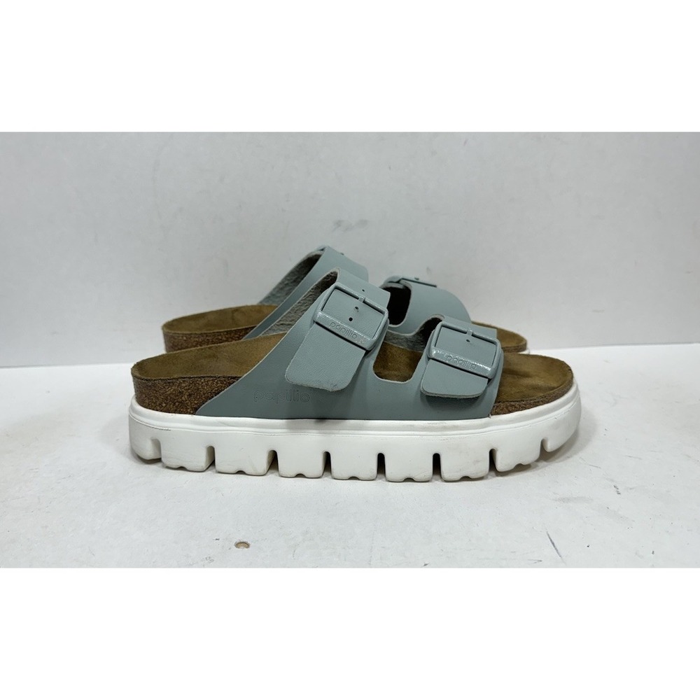 Papillio by Birkenstock Arizona Chunky Sage Green Platform Sandals Womens Sz 8 N
